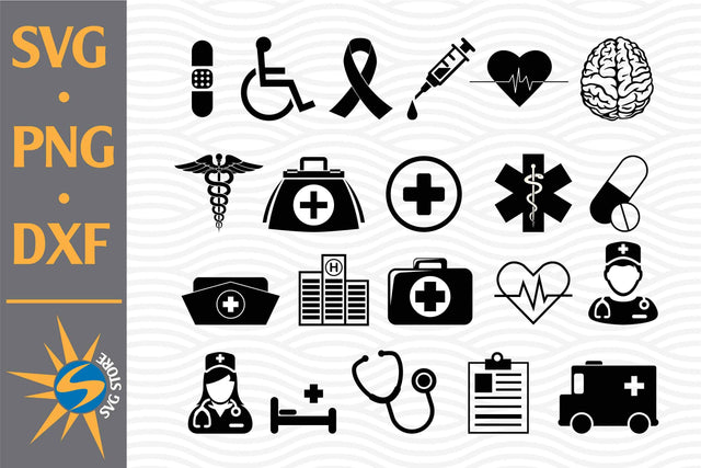 Nurse Silhouette SVG, PNG, DXF Digital Files Include SVG SVGStoreShop 