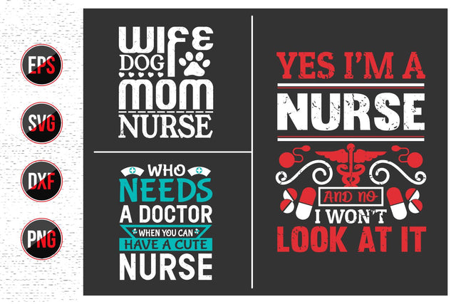 Nurse slogan svg design bundle. SVG uniquesvg99 