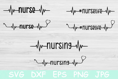 Nurse Stethoscope Svg, Nurse Svg, Heartbeat Svg, Nurse Life Svg Files for Cricut, Medical Svg, Nurse Ekg Svg, Nursing Svg, Nurselife RN Svg. SVG TiffsCraftyCreations 