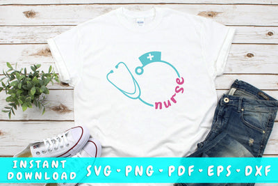 Nurse Stethoscope SVG SVG HappyDesignStudio 