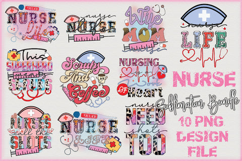 Nurse Sublimation Bundle Sublimation Creativeart88 