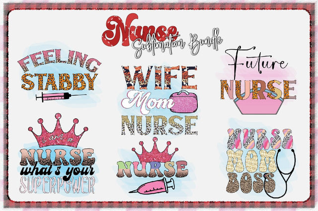 Nurse Sublimation Bundle Sublimation Creativeart88 