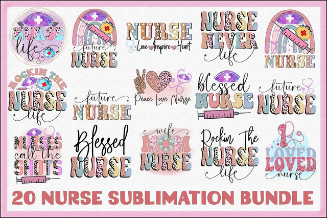 Nurse Sublimation Bundle Sublimation Creativeart88 