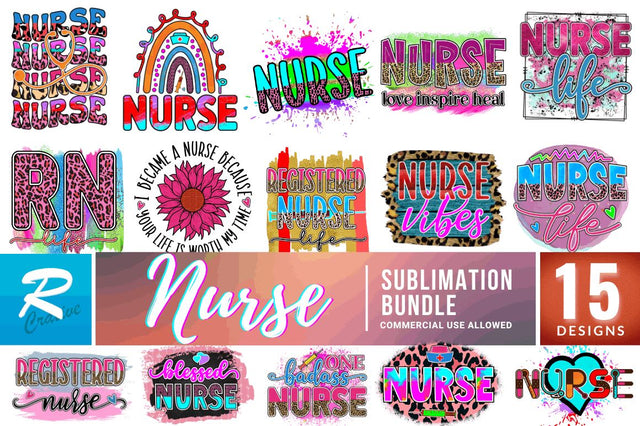 Nurse Sublimation Bundle Sublimation Regulrcrative 