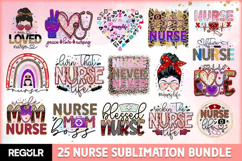 Nurse Sublimation Bundle Sublimation Regulrcrative 