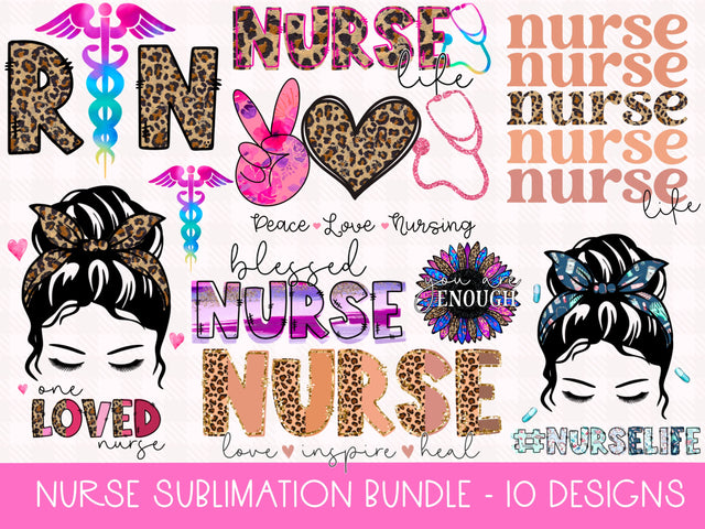 Nurse Sublimation Bundle Sublimation The Wild Daisy 