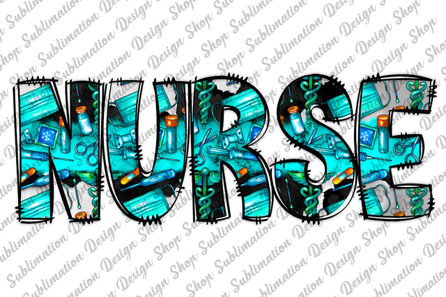 Nurse Sublimation Png, Nurse Png, Nursing Png, Western Png, Cowhide Turquoise Png, Doodle Png, Sublimation Design Download, Digital Download Sublimation SublimationDesignShop 