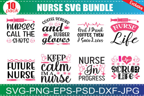 Nurse SVG Bundle, Nurse Quotes SVG, Doctor Svg, Nurse Superhero, Nurse Svg Heart, Nurse Life, Stethoscope, Cut Files For Cricut, Silhouette SVG buydesign 