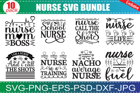 Nurse SVG Bundle, Nurse Quotes SVG, Doctor Svg, Nurse Superhero, Nurse Svg Heart, Nurse Life, Stethoscope, Cut Files For Cricut, Silhouette SVG buydesign 