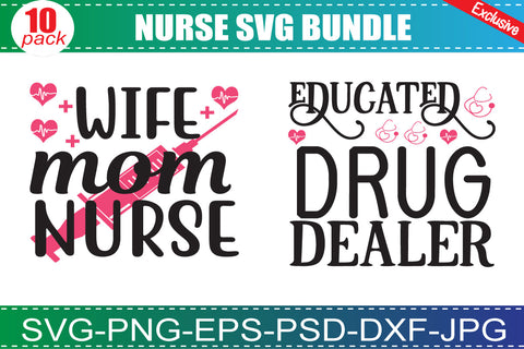 Nurse SVG Bundle, Nurse Quotes SVG, Doctor Svg, Nurse Superhero, Nurse Svg Heart, Nurse Life, Stethoscope, Cut Files For Cricut, Silhouette SVG buydesign 
