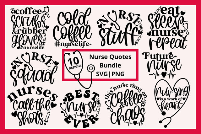 Nurse svg bundle, nursing quotes svg, nurse life svg, gift for nurses svg, school nurse svg, nurse shirts svg,nurse coffee mug svg,nurse svg SVG AnitaAlyiaLettering 