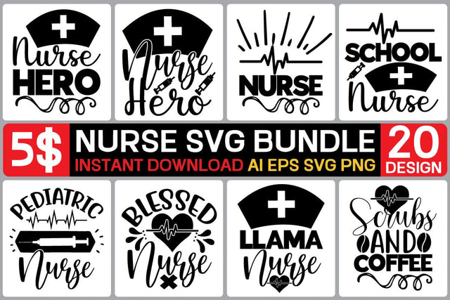 Nurse Svg Bundle SVG designmaster24 