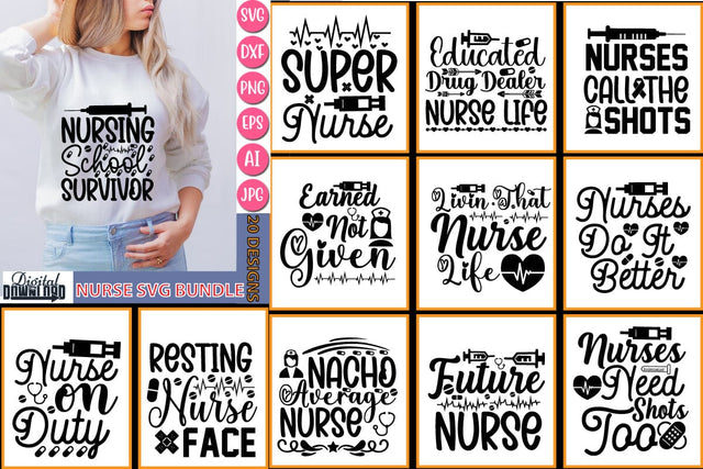 NURSE SVG BUNDLE SVG Newmockups 