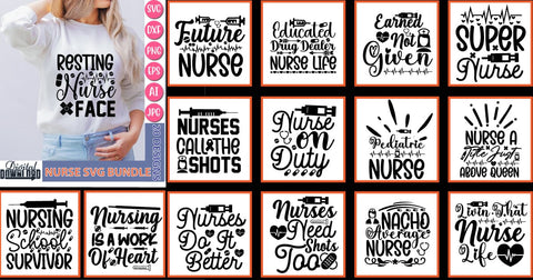 NURSE SVG BUNDLE SVG Newmockups 