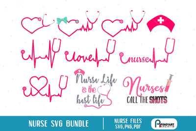 Nurse Svg Bundle SVG Pinoyart Kreatib