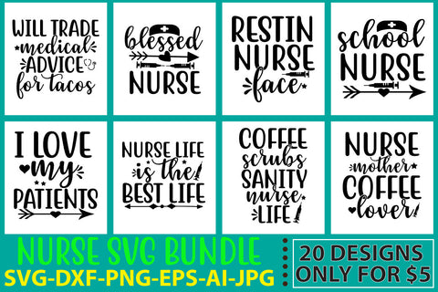 Nurse Svg Bundle SVG Syaman 