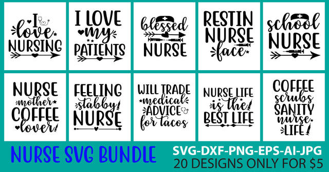 Nurse Svg Bundle SVG Syaman 