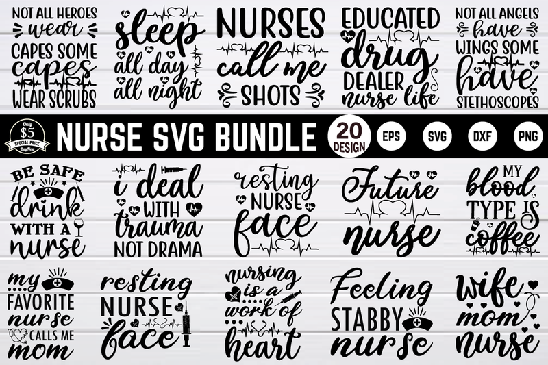 nurse SVG bundle vol 1 SVG buydesign 