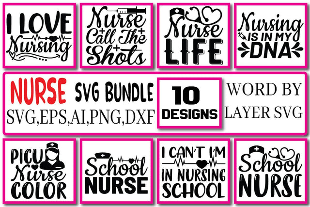 Nurse Svg Bundle Vol. 1 SVG Craftlabsvg24 