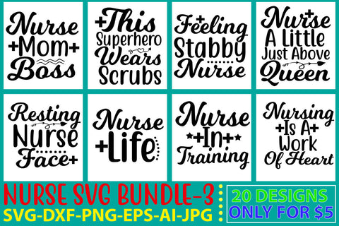 Nurse Svg Bundle Vol. 3 SVG Syaman 
