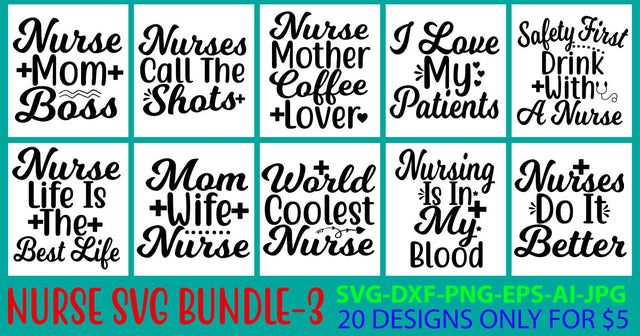 Nurse Svg Bundle Vol. 3 SVG Syaman 