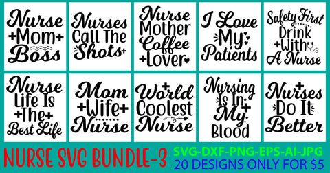 Nurse Svg Bundle Vol. 3 SVG Syaman 