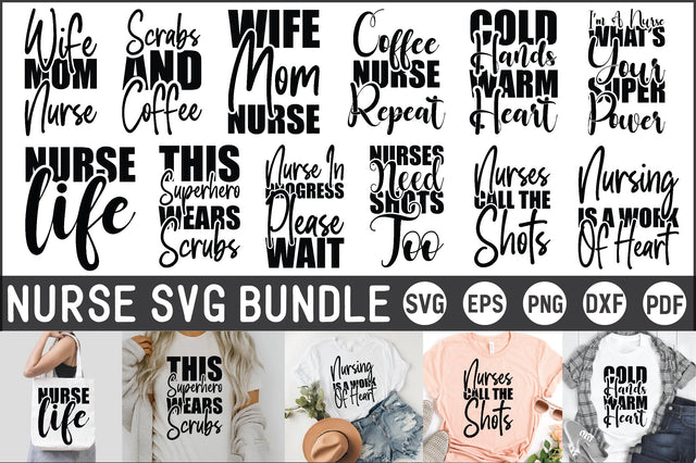 Nurse SVG Design Bundle SVG Creativeart88 