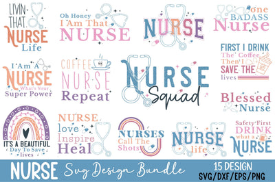 Nurse SVG Design Bundle SVG Rupkotha 