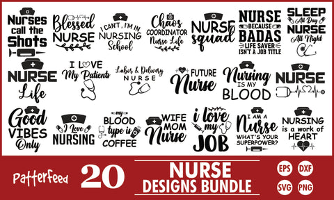Nurse SVG Designs Bundle SVG PatternFeed8 