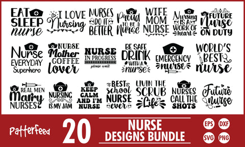 Nurse SVG Designs Bundle SVG PatternFeed8 