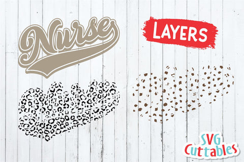 Nurse svg - Nurse Cut File - Nurse swoosh - svg - dxf - eps - Leopard Print - Cut File - Silhouette - Cricut File - Digital Download SVG Svg Cuttables 