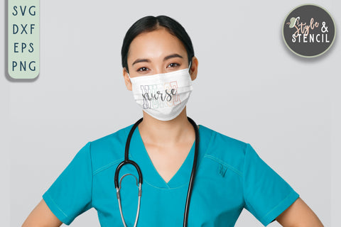 Nurse SVG | Nurse PNG | Medical SVG Style and Stencil 