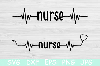 Nurse Svg, Nurse Png. Nurse Stethoscope Svg Files for Cricut and Silhouette. Heartbeat Svg Files for Rn Svg Medical Nursing Healthcare Svg. SVG TiffsCraftyCreations 