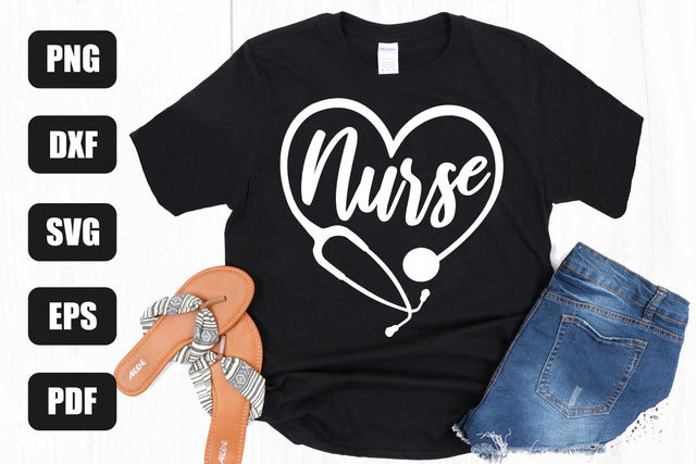 Nurse Svg, Nursing Svg, Nurse Stethoscope Heart, Doctor Svg SVG Litke Designs 