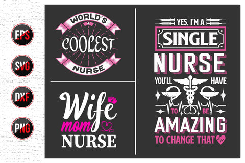 Nurse svg quotes design bundle. SVG uniquesvg99 