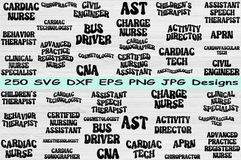 Nurse Svg, Therapist Svg, Occupation Svg Bundle Dxf, Eps, Png Instant Digital Download Design Cut Files For Cricut Silhouette Vector SVG TiffsCraftyCreations 
