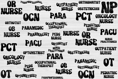 Nurse Svg, Therapist Svg, Occupation Svg Bundle Dxf, Eps, Png Instant Digital Download Design Cut Files For Cricut Silhouette Vector SVG TiffsCraftyCreations 