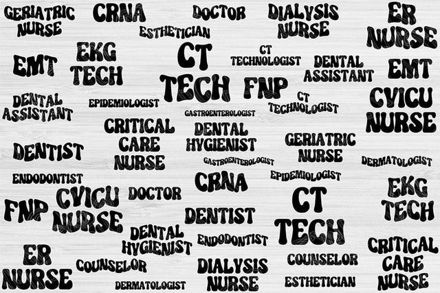 Nurse Svg, Therapist Svg, Occupation Svg Bundle Dxf, Eps, Png Instant Digital Download Design Cut Files For Cricut Silhouette Vector SVG TiffsCraftyCreations 