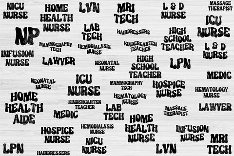 Nurse Svg, Therapist Svg, Occupation Svg Bundle Dxf, Eps, Png Instant Digital Download Design Cut Files For Cricut Silhouette Vector SVG TiffsCraftyCreations 