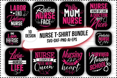 Nurse t-shirt Bundle SVG shah alam 