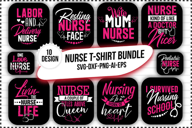 Nurse t-shirt Bundle SVG shah alam 