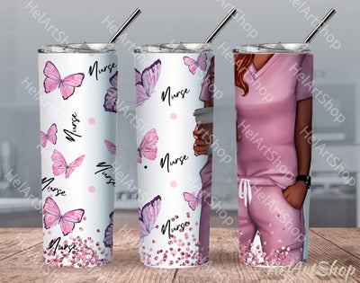 Nurse Tumbler PNG Sublimation, Skinny Tumbler Png Sublimation _HelArtShop_ 