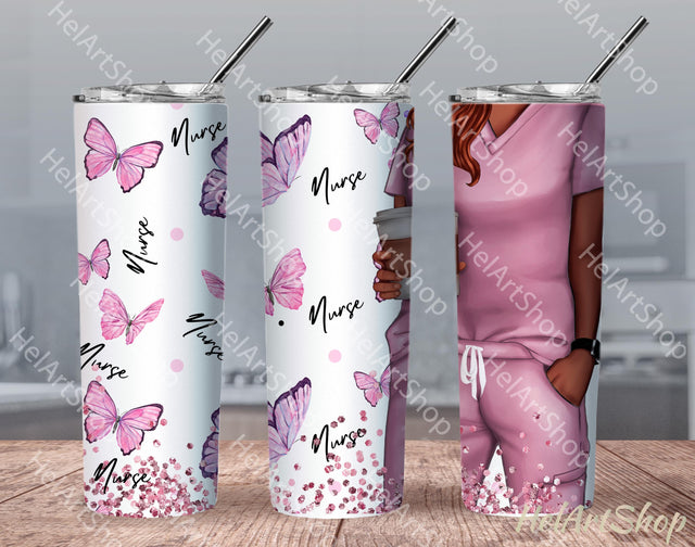 Nurse Tumbler PNG Sublimation, Skinny Tumbler Png Sublimation _HelArtShop_ 