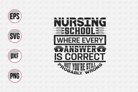 Nurse Typographic Quotes SVG Design Bundle. SVG uniquesvg99 