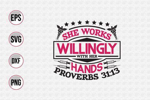 Nurse Typographic Quotes SVG Design Bundle. SVG uniquesvg99 