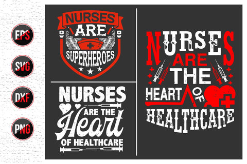 Nurse typographic quotes svg design Bundle. SVG uniquesvg99 