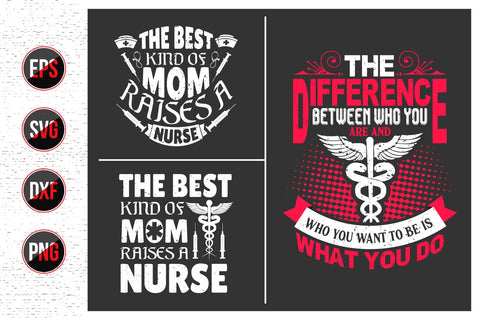 Nurse typographic quotes svg design bundle. SVG uniquesvg99 