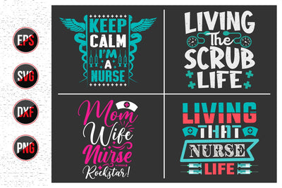 Nurse typographic quotes svg design Bundle. SVG uniquesvg99 
