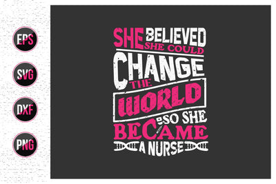 Nurse typographic quotes svg design. SVG uniquesvg99 