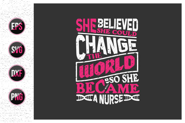 Nurse typographic quotes svg design. SVG uniquesvg99 